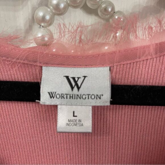 Worthington Blush Pink Sequin Tank Top - Picture 4 of 7